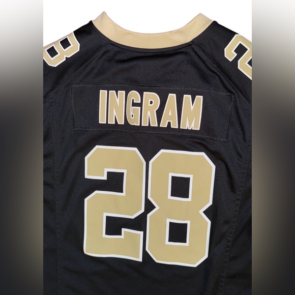 Nike 🏈 NFL NEW ORLEANS SAINTS #28 Ingram football jersey Men’s size Large - Picture 9 of 14